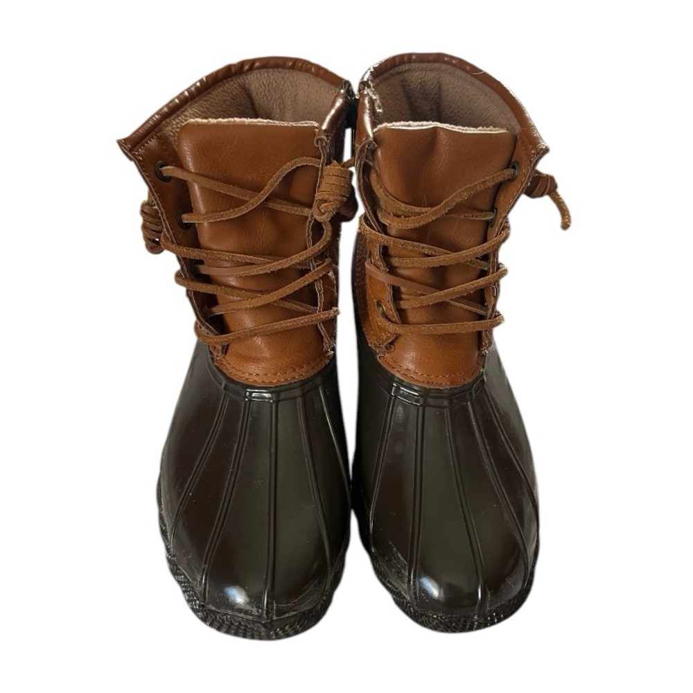 Steve Madden Stylish Tan & Brown Women's Quilted Winter / Rain Boots